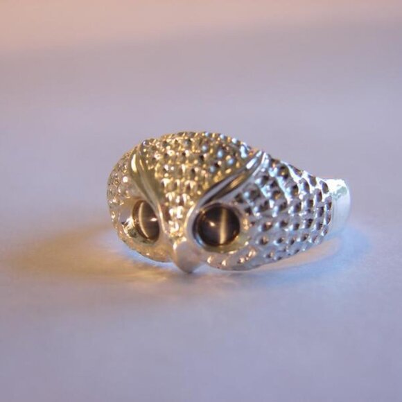 💞 Adorable Cute Blue Eye Owl Rings for Women/Man, PD198 - Picture 3 of 10